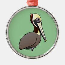 Brown Pelican Christmas Tree Ornament