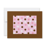 Brown & Pink Polka Dots invitations