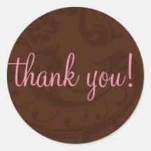 Brown & Pink Stickers