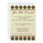 Brown Polka Dot Fashion Invitation