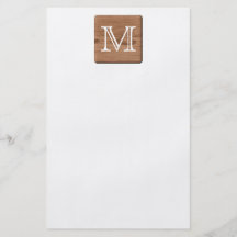 Brown Printed Pattern and Custom Letter. Full Colour Flyer