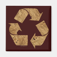 Brown Recycle Sign Magnet