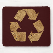 Brown Recycle Sign Mousemat
