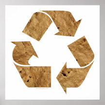 Brown Recycle Sign Poster