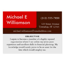 Brown Red Corner RESUME Business Cards