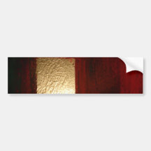 Brown Red Gold Abstract Bumper Stickers
