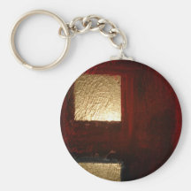 Brown Red Gold Abstract Keychains