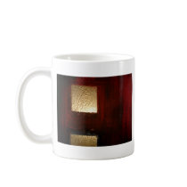 Brown Red Gold Abstract Coffee Mugs