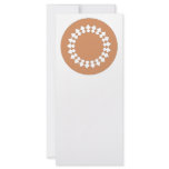 Brown Round Wheel Pattern Graphic Design. Custom rack cards