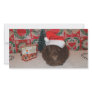 Brown Santa Pig Customized Photo Card