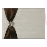 Brown Satin Ribbon with Jewel Card