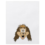 Brown Shaggy Dog. Cartoon Art Dog Face. Custom flyers