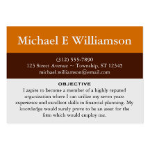 Brown Stripe Orange RESUME Business Cards