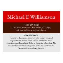 Brown Stripe Red RESUME Business Cards