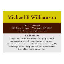 Brown Stripe Yellow RESUME Business Cards