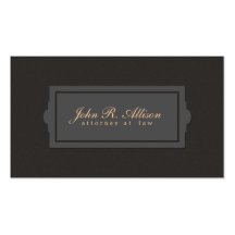 Brown Suede Look Attorney Plaque Style Business Card Template
