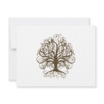 Brown Swirl Tree  Wedding  Response Card invitations