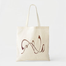 Brown Swirling Lines Tote Bag