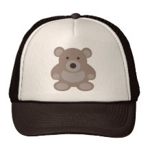 Brown Teddy Bear Mesh Hat