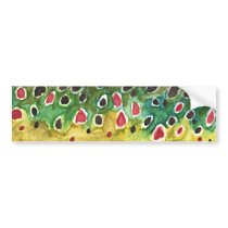 Brown Trout Fish Bumper Sticker