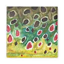 Brown Trout Fish Fridge Magnet