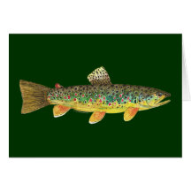 Brown Trout Fishing Card