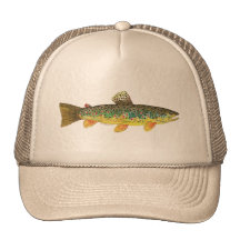 Brown Trout Fishing Mesh Hats