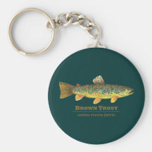 Brown Trout Latin Ichthyology Key Chains