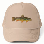Brown Trout Watercolor Painting hats
