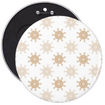 Brown Wheel Cogs. Fractal Circles Pattern. Buttons