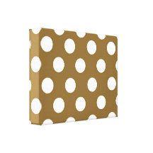 Brown & White Polka Dots Gallery Wrap Canvas