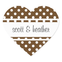 Brown & White Polka Dots