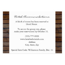 Brown Wood Hotel Accommodation Enclosure Cards Business Card Template