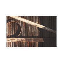 Brown Wooden Planks Barn Wall - rural photography Gallery Wrapped Canvas
