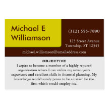 Brown Yellow Corner RESUME Business Cards