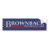 BROWNBACK FOR PRESIDENT 2008 Bumper Sticker