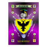 BROWNE FAMILY COAT OF ARMS CREST AND SHIELD cards