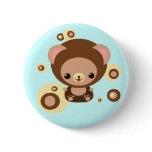 brownie bear pinback button