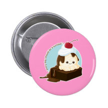 Brownie Sundae Pinback Buttons