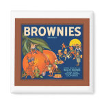 Brownies Brand Vintage Fruit Crate Label Fridge Magnets