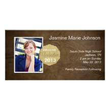 Browntone Graduation Photo Frame Photo Cards