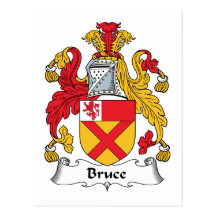 Bruce Family Crest Post Cards