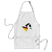 Brunei Darussalam flag map Apron