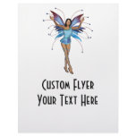 Brunette 3D Pixie - Purple & Blue Personalized Flyer