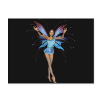 Brunette 3D Pixie - Purple & Blue
