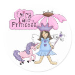 Brunette Fairy Tale Princess stickers