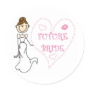 Brunette Future Bride stickers