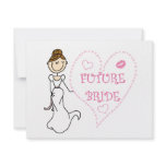 Brunette Future Bride Tshirts and Gifts Personalized Invites