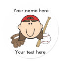 Brunette Girl Baseball Player stickers