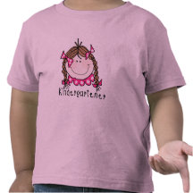 Brunette Girl Kindergarten Tshirts and Gifts